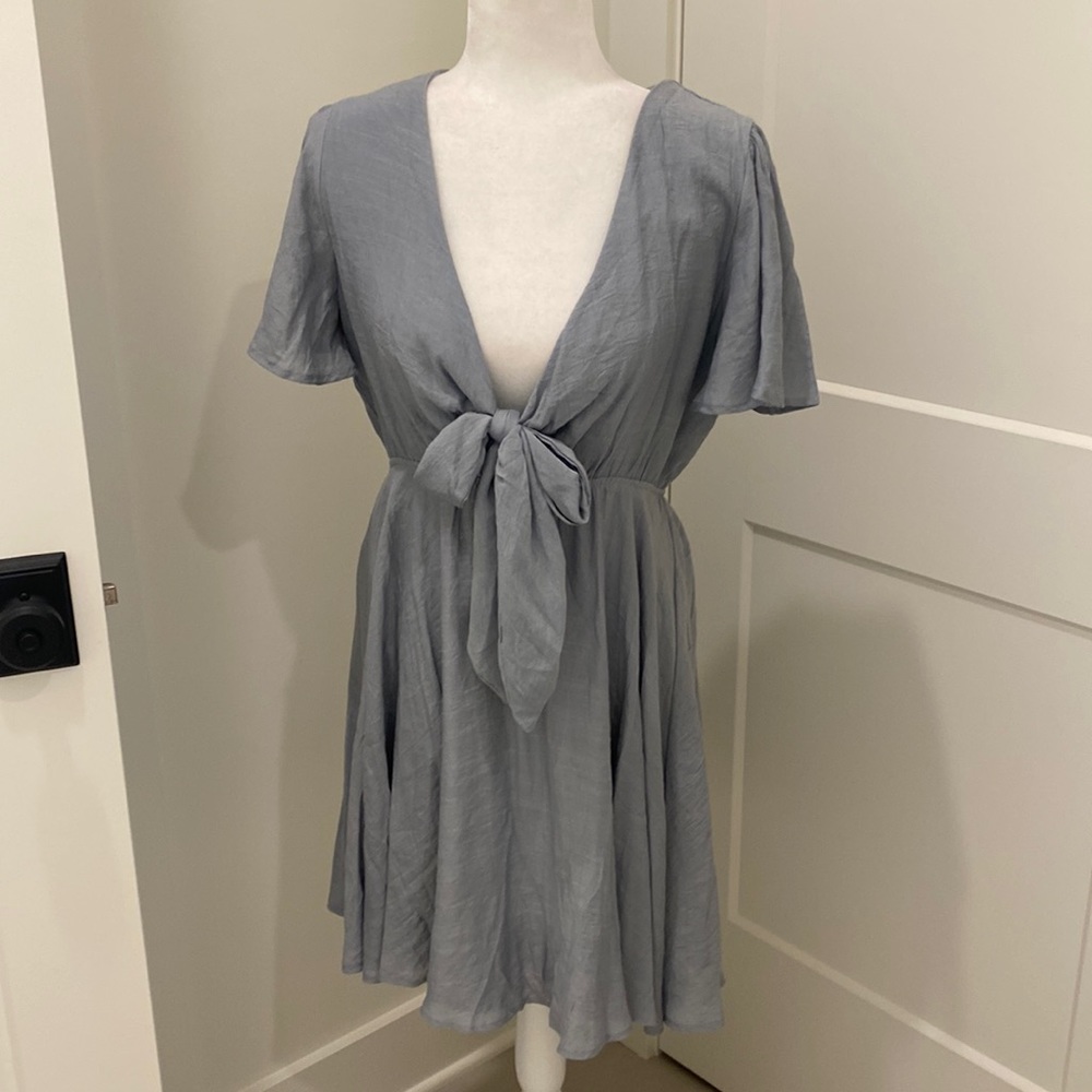 NWOT Wishlist Chambray Bow Front Dress Sz M